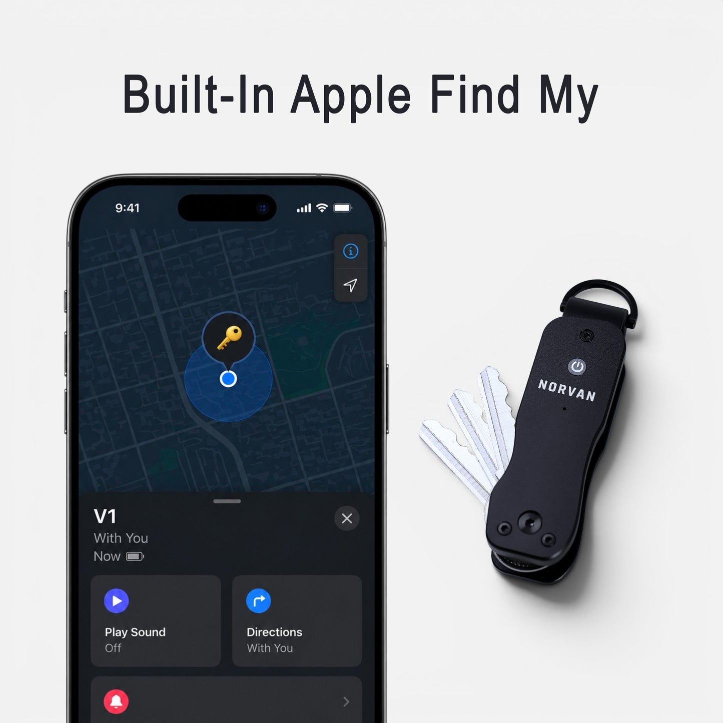 NORVAN V1 Launch Edition | Trackable Key Organizer